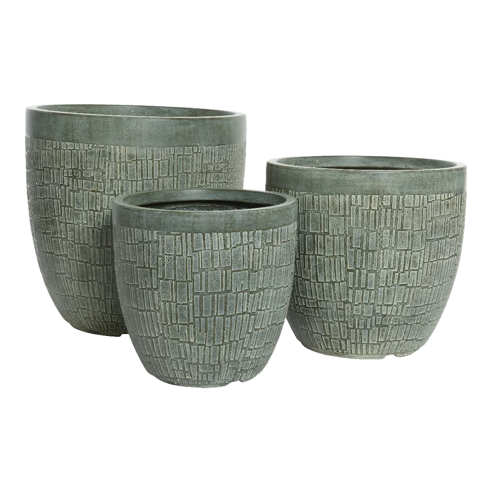 Bloempot Dean - D37 X H35cm - Groen 2 Bloempot Dean - D37 X H35cm - Groen - Afbeelding 2