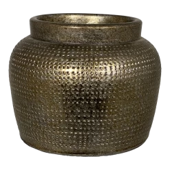 Bloempot Marrakesh - D24 X H21cm - Zilver Goud
