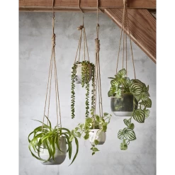 Hangpot Resa - D18,5 X H17cm - Lichtgrijs -Tuin Buitenwinkel hangpot resa d18 5 x h17cm lichtgrijs hangpot 5 1