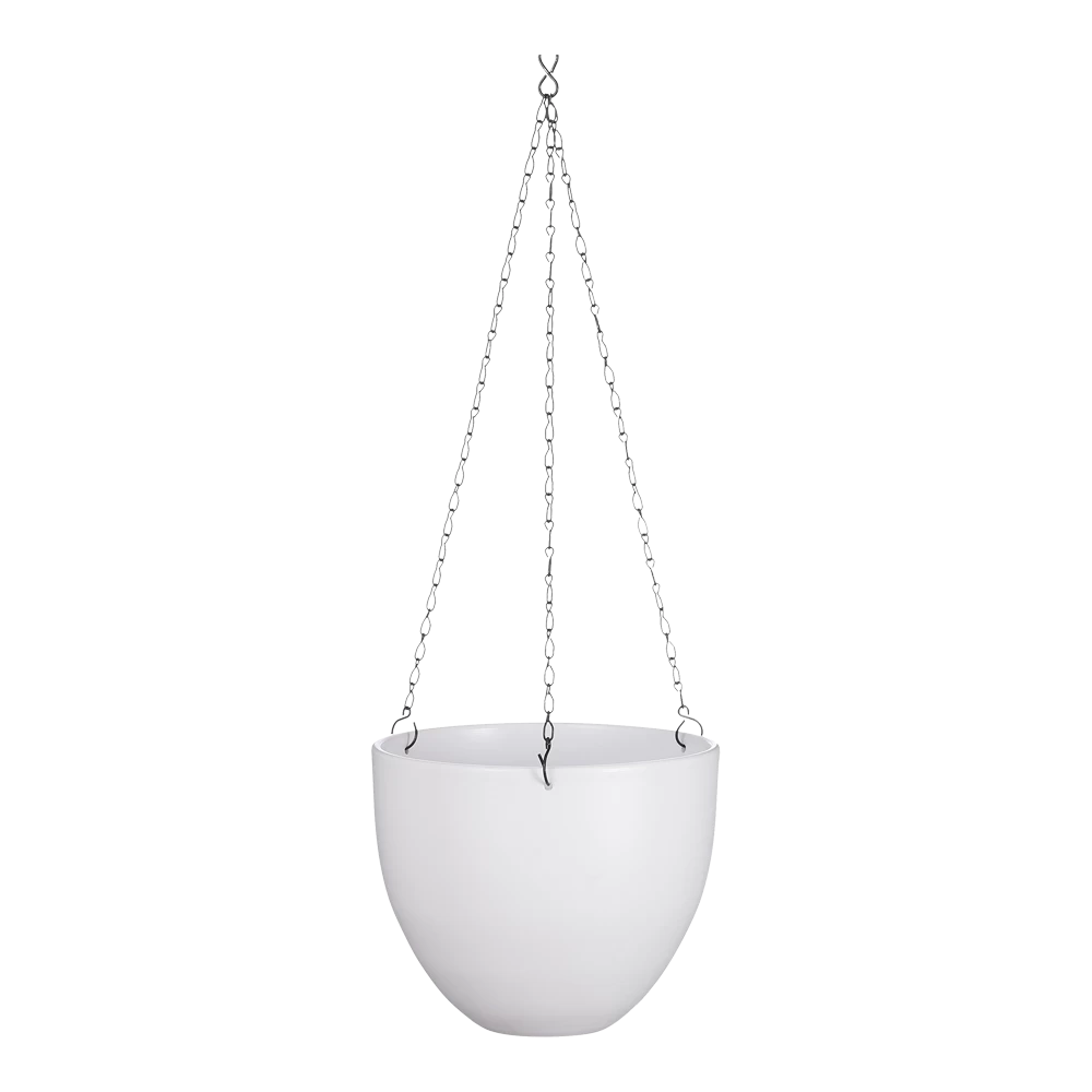 Hangpot Tusca - D22.5 X H19.5cm - Wit 1 Hangpot Tusca - D22.5 X H19.5cm - Wit