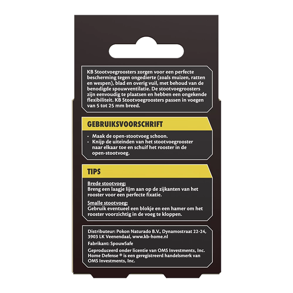 KB Stootvoegrooster RVS 70mm - 10 Stuks - Insecten En Ongedierte 2 KB Stootvoegrooster RVS 70mm - 10 Stuks - Insecten En Ongedierte - Afbeelding 2