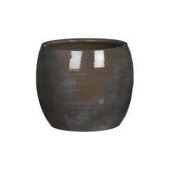 Bloempot Lester - D20 X H18cm - Donkergrijs