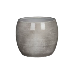 Bloempot Lester - D20 X H18cm - Lichtgrijs