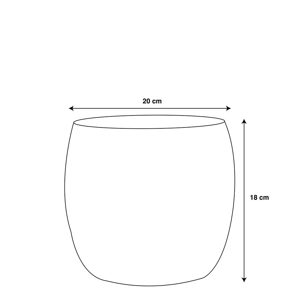 Bloempot Lester - D20 X H18cm - Lichtgrijs 2 Bloempot Lester - D20 X H18cm - Lichtgrijs - Afbeelding 2
