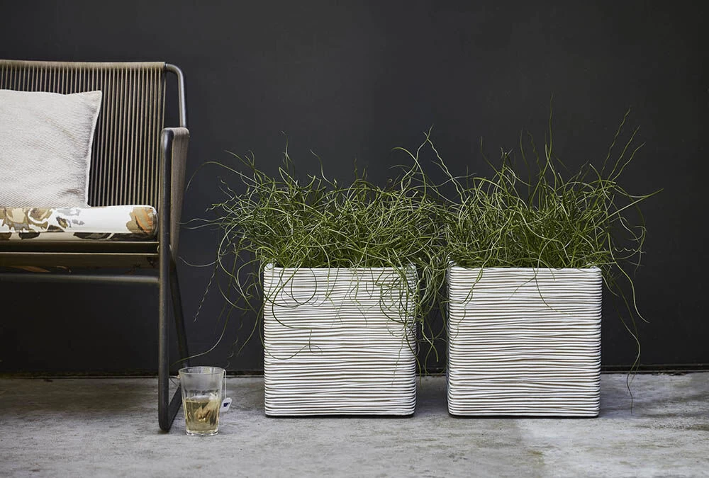 Capi Plantenbak Vierkant Nature Rib NL - L40 X B40 X H40cm - Ivoor 3 Capi Plantenbak Vierkant Nature Rib NL - L40 X B40 X H40cm - Ivoor - Afbeelding 3