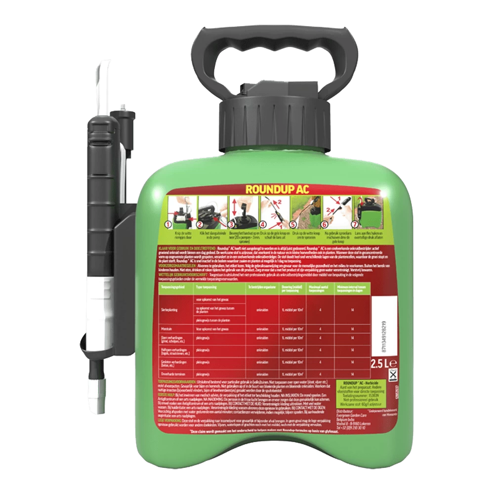 ROUNDUPu00ae AC Snel Onkruidvrij Onkruiddrukspuit 2,5L - Onkruid En Aanslag 2 ROUNDUPu00ae AC Snel Onkruidvrij Onkruiddrukspuit 2,5L - Onkruid En Aanslag - Afbeelding 2