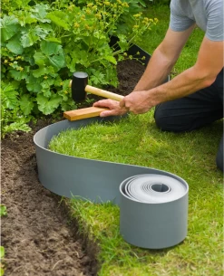 Tuinborderrand PE Grijs 3mm - 10x0,15m - Nature 6 Tuinborderrand PE Grijs 3mm - 10x0,15m - Nature -Tuin Buitenwinkel tuinborderrand pe grijs 3mm 10x0 15m nature 3